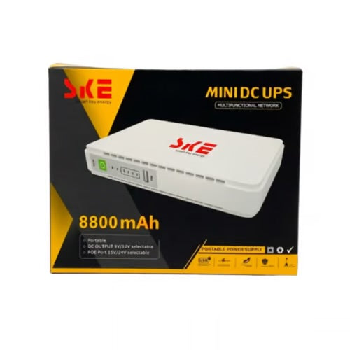 SKE, DC Mini Ups For Wifi Router, 5v 9v 12v Output POE 15v 24v