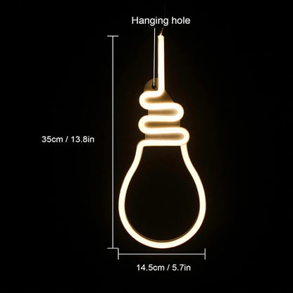 LED Neon Sign Light Bulb LED Neon Signs, Custom Sign Neon Lights, Party Store Restaurant Advertising Home Decor Lamp, 35X14.5Cm,Warm White