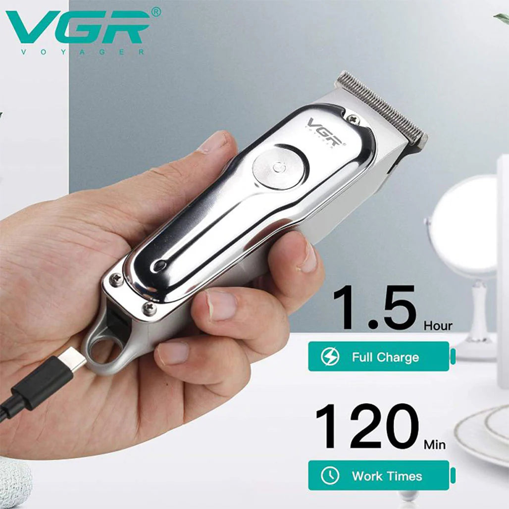 VGR V-071 Hair Trimmer For Men, Silver