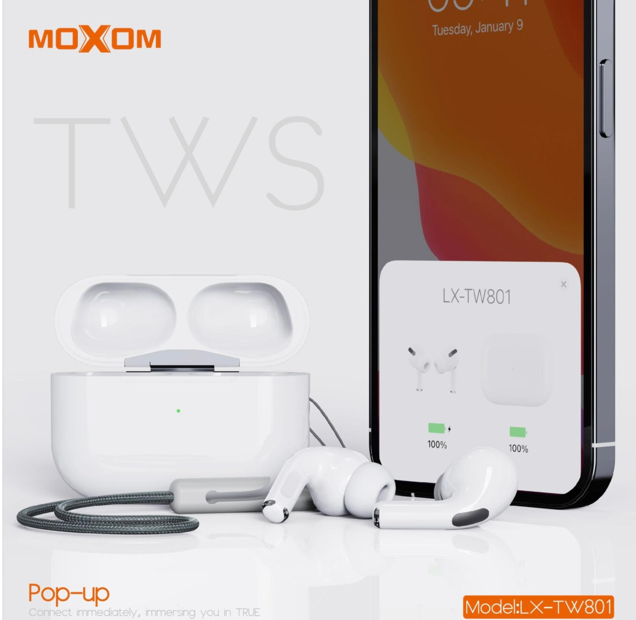 MOXOM LX-TW801 TWS Pro Generation 2 Wireless Earbuds