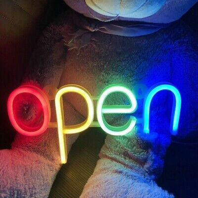 Open LED Neon Sign Handmade Door Hanging LED Flex Custom Neon Sign Store Bar Restaurant Coffee Business Open Sign