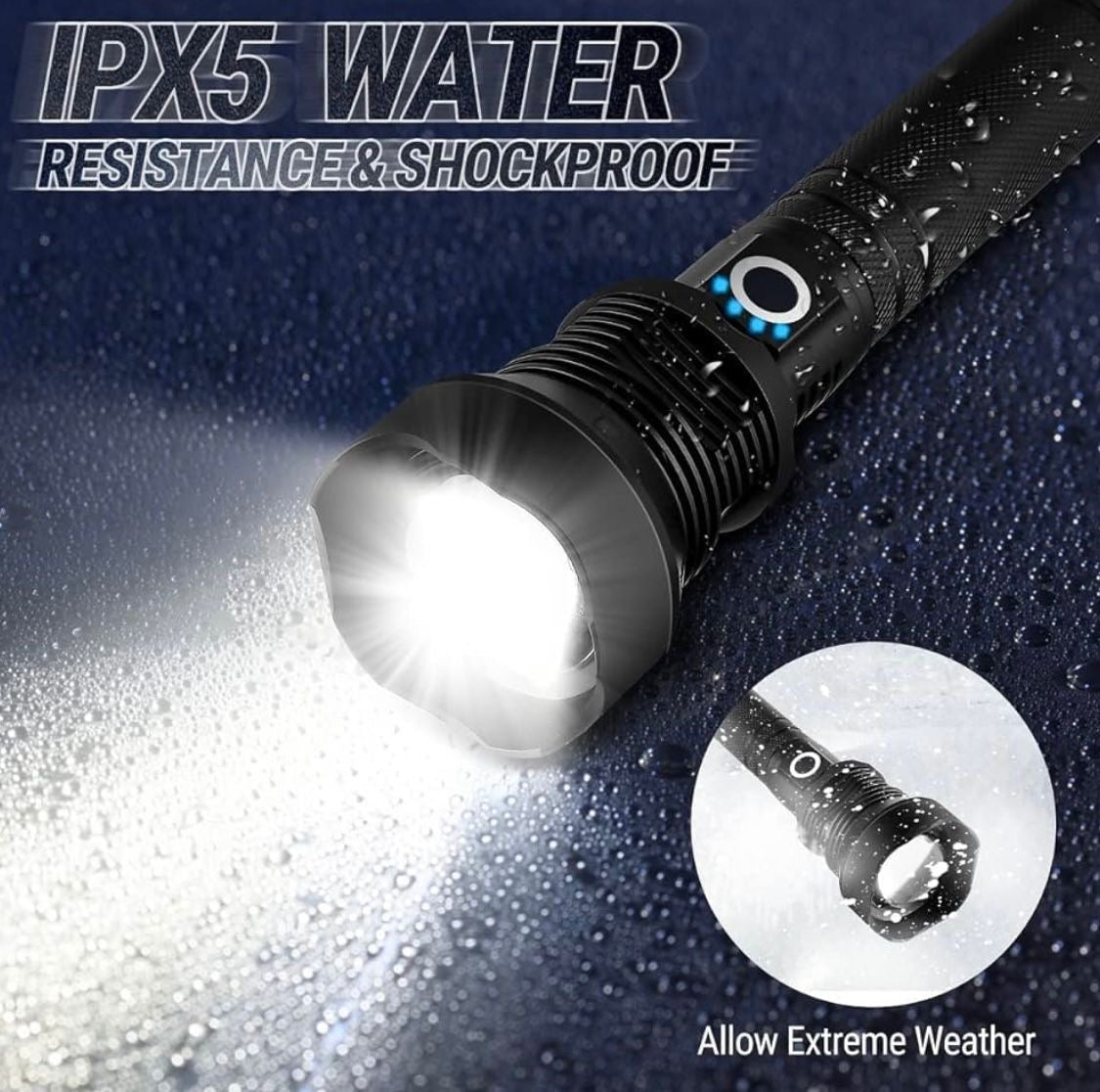 Super Bright LED Flashlight Tactical Zoom P90 P50 Rechargeable Battery Torch New