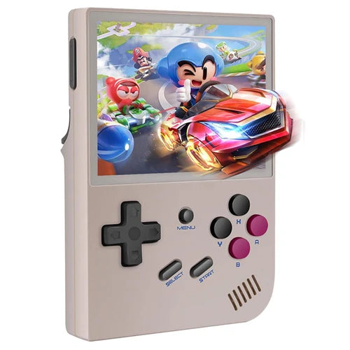 Anbernic RG35XX Handheld Game Console - Retro Gaming Console with 3.5-Inch IPS Screen, 64GB TF Card, 5474 Classic Games, 2100mAh Battery, Supports Linux and Garlic Dual System, HDMI and TV Output