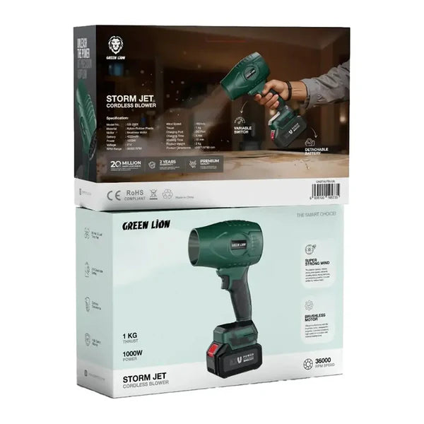 Green Lion Storm Jet Cordless Blower - Green