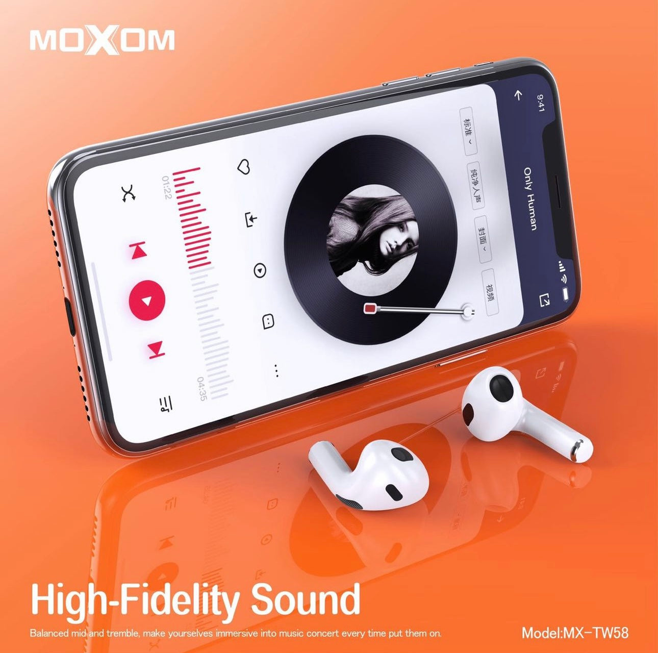 MX-TW58
Hi-Fi Stereo TWS Wireless Earbuds