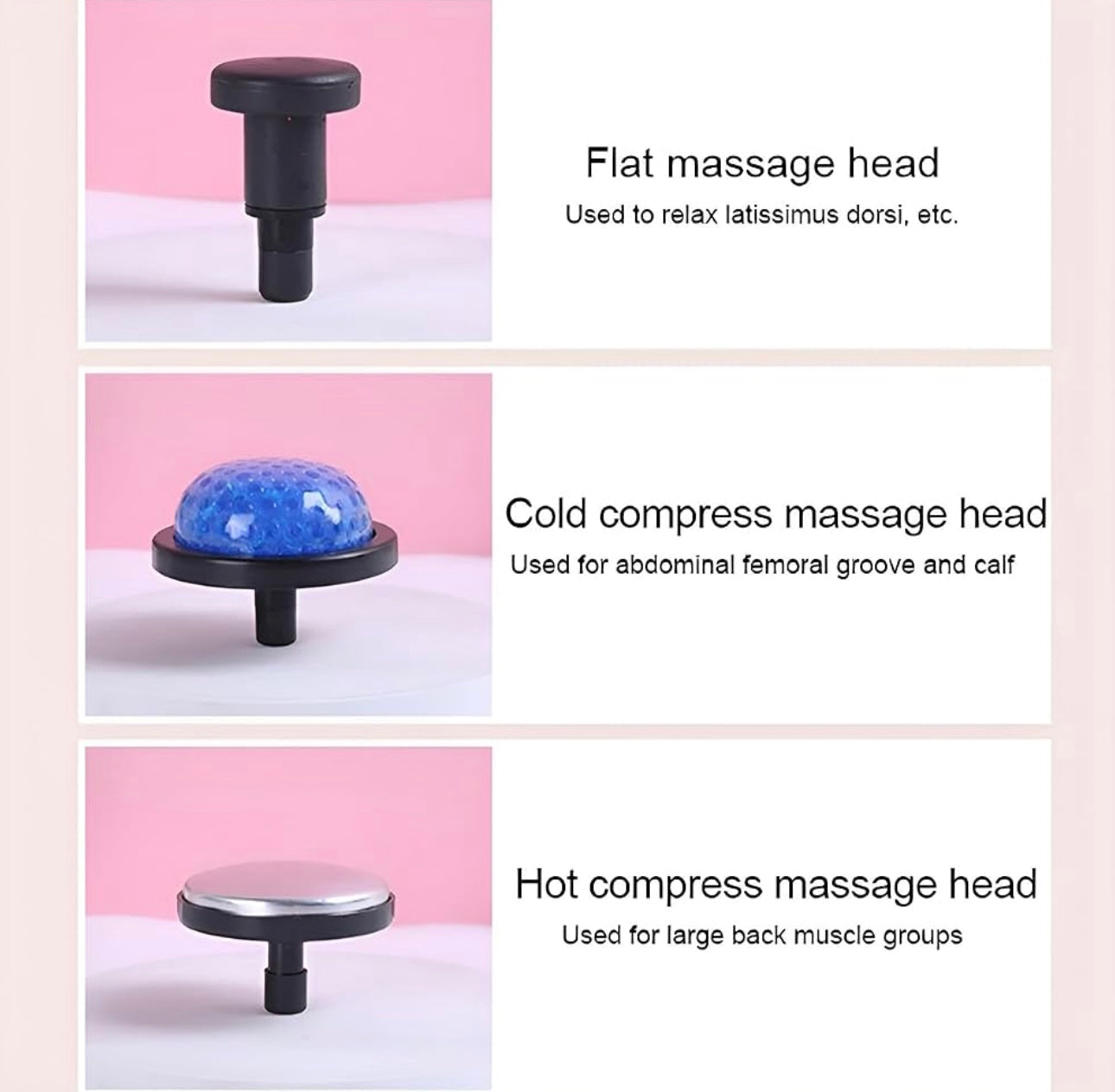 Portable Massage Gun Percussion Muscle Massager Gun Cordless Recovery Massager with 6 Heads and Hot Cold Therapy Compact Muscle Deep Tissue Treatment for Any Pain Relief and Relaxation