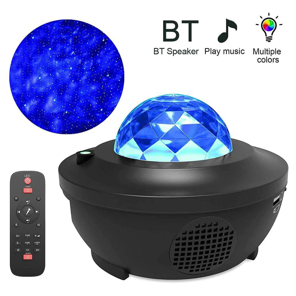 Starry Night Light Projector Lamp, 3 in 1 Smart Night Light Projector