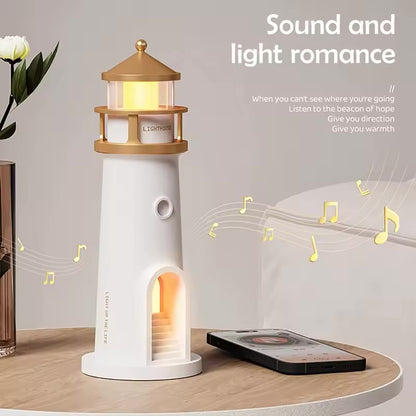 Lighthouse Ambient Lights Moon Projection Lamp Motion Sensor Night Light Dimmable Bluetooth Music Magnetic Creative Camping Lamp
