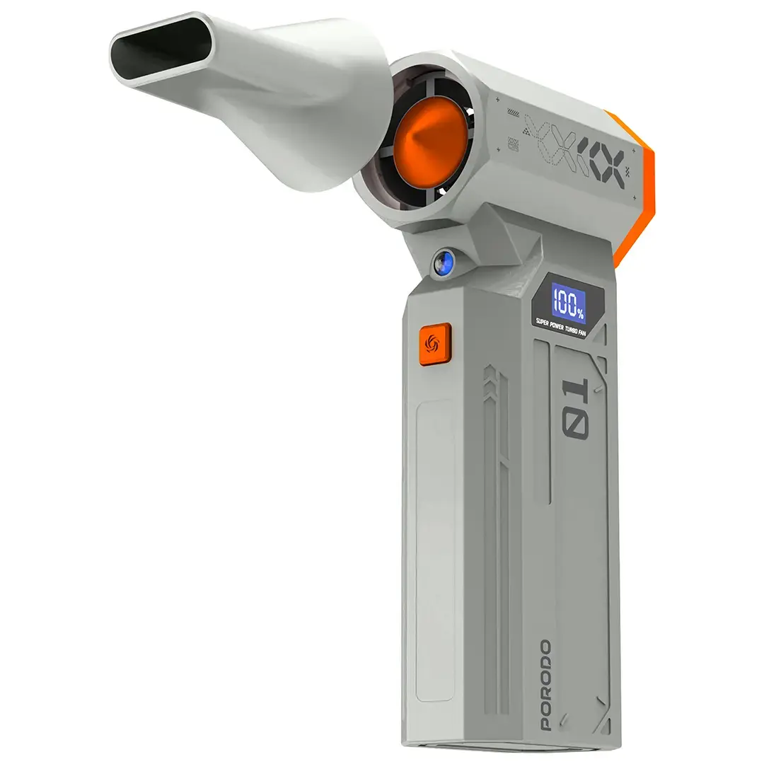 Porodo Rushjet Cordless Dust Blower with Turbo Speed - Gold/Orange-Mini Blower