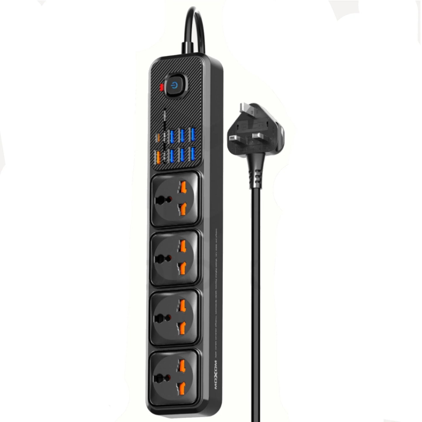 Moxom MX-ST16 7USB + 1PD 2500W Max Outlets 12in1 Power Strip