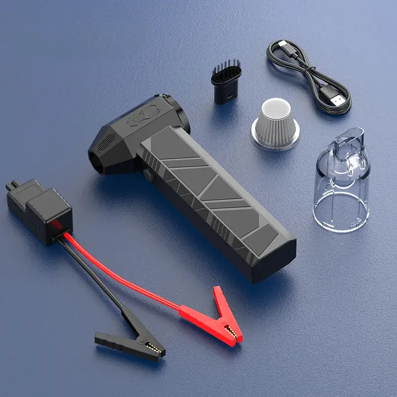 Green Lion JX-82 Jump Starter - Blower, Vacuum, Power Bank 12000mAh - Grey