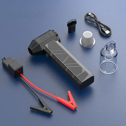 Green Lion JX-82 Jump Starter - Blower, Vacuum, Power Bank 12000mAh - Grey
