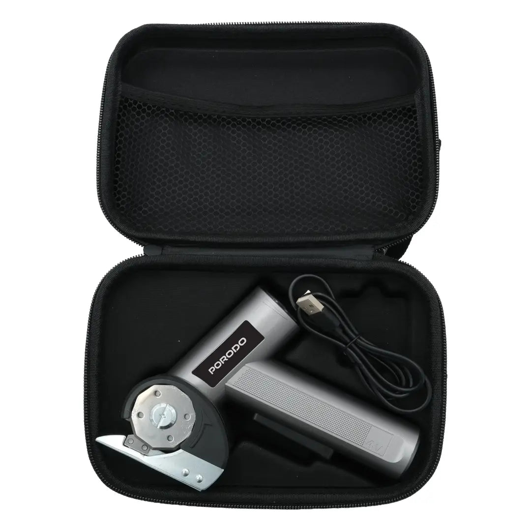Porodo Sharp Cordless Electric Scissors with Guide Light & LED Display - Grey