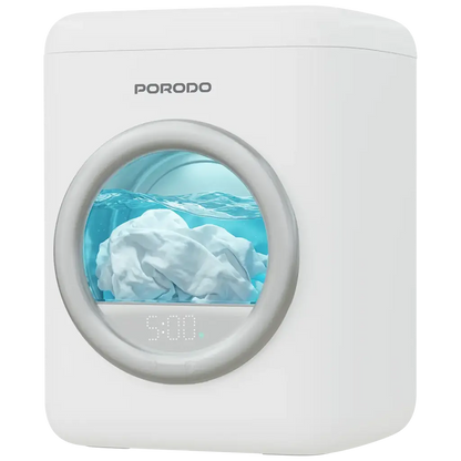 Porodo Lifestyle Launder 1.7L Portable Mini Washing Machine with Advanced Sterilization Cleaning - White