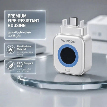 Porodo Auto Release Smart Auto-Cutoff Charging Adapter - Silver