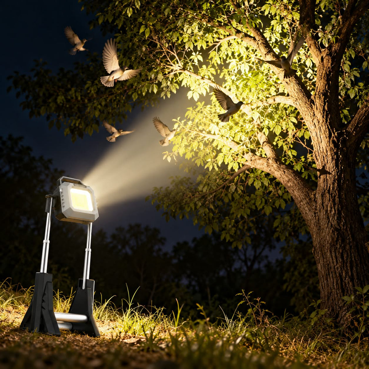 COB strong work light Flood Light Outdoor Portable LED Reflector Spotlight USB C Rechargeable Floodlight